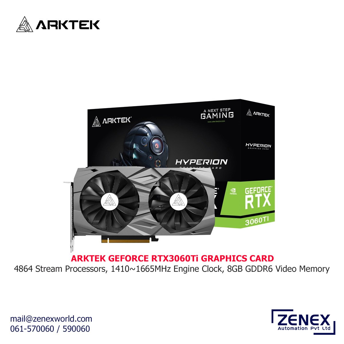 Zenex-Arktek-GEFORCE-RTX-3060Ti-8GB-GDDR6_1 ARKTEK GEFORCE RTX 3060Ti 8GB GDDR6 - Image 1