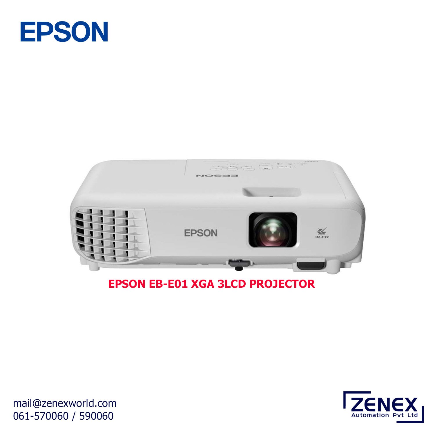 Zenex-Epson-EB-E01-XGA-3LCD-Projector_1 Epson EB-E01 XGA 3LCD Projector - Image 1