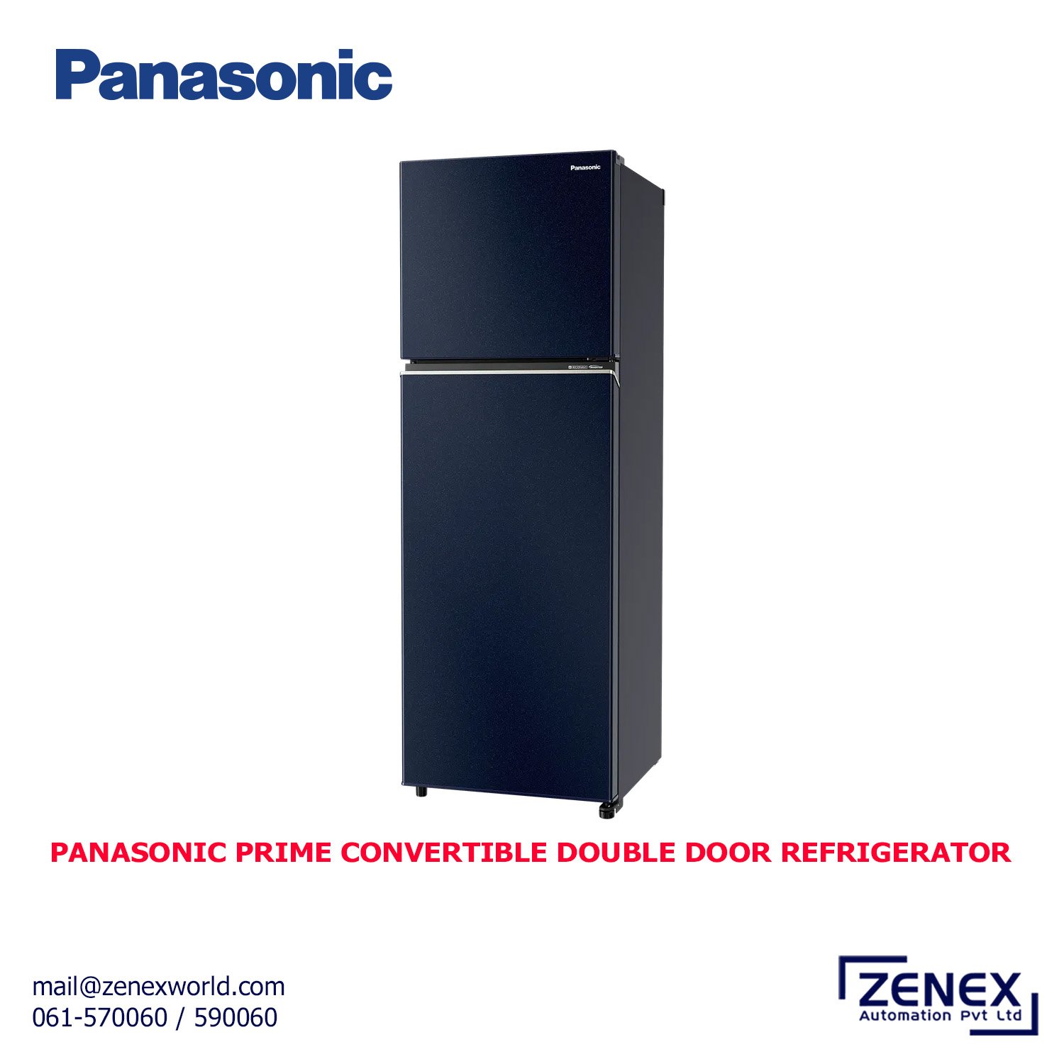 Zenex-Panasonic-Prime-Convertible-Double-Door-Refrigerator_1 PANASONIC PRIME CONVERTIBLE DOUBLE DOOR REFRIGERATOR (NR-TG368BPAX) - Image 1