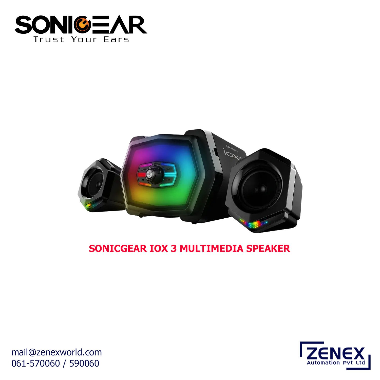 Zenex-Sonicgear-IOX3-Bluetooth-Speaker_1 SONICGEAR IOX-3 STEREO BLUETOOTH SPEAKER - Image 1
