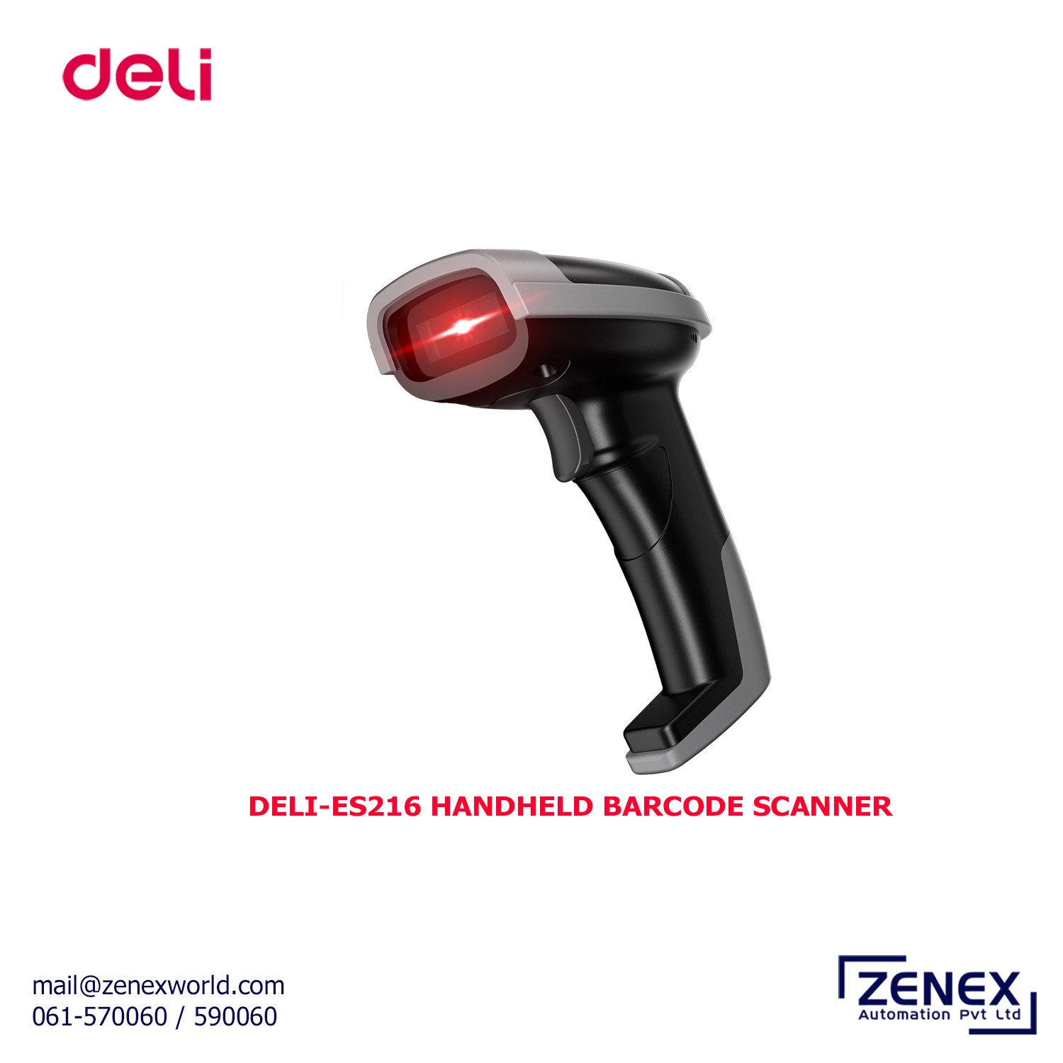 Zenex-Deli-ES216-Handheld-Barcode-Scanner_1 DELI-ES216 HANDHELD BARCODE SCANNER - Image 1