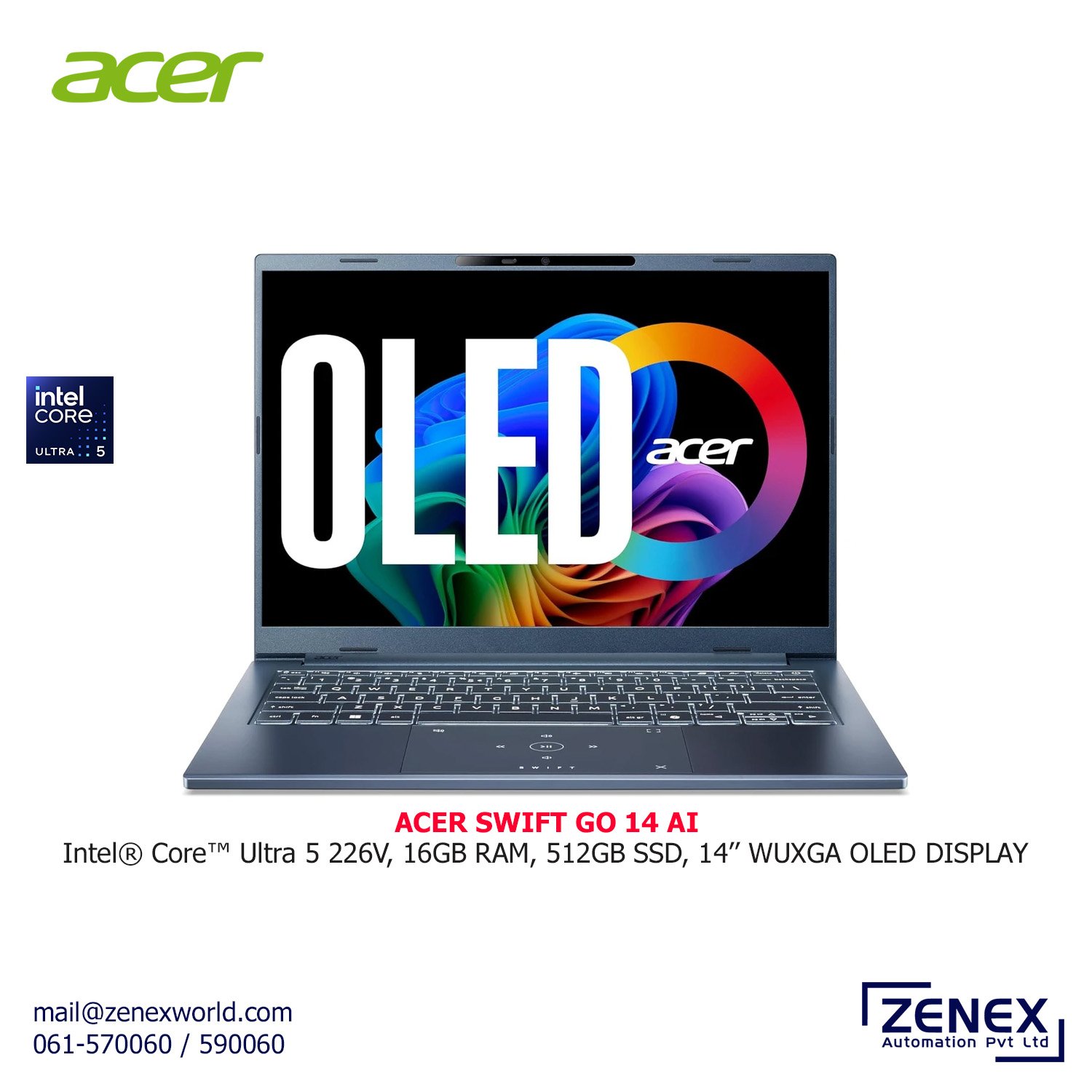 Zenex-Acer-Swift-Go-14-AI-Intel-Ultra-5_1 ACER SWIFT GO 14 AI INTEL ULTRA 5 (SFG14-75-518E) - Image 1