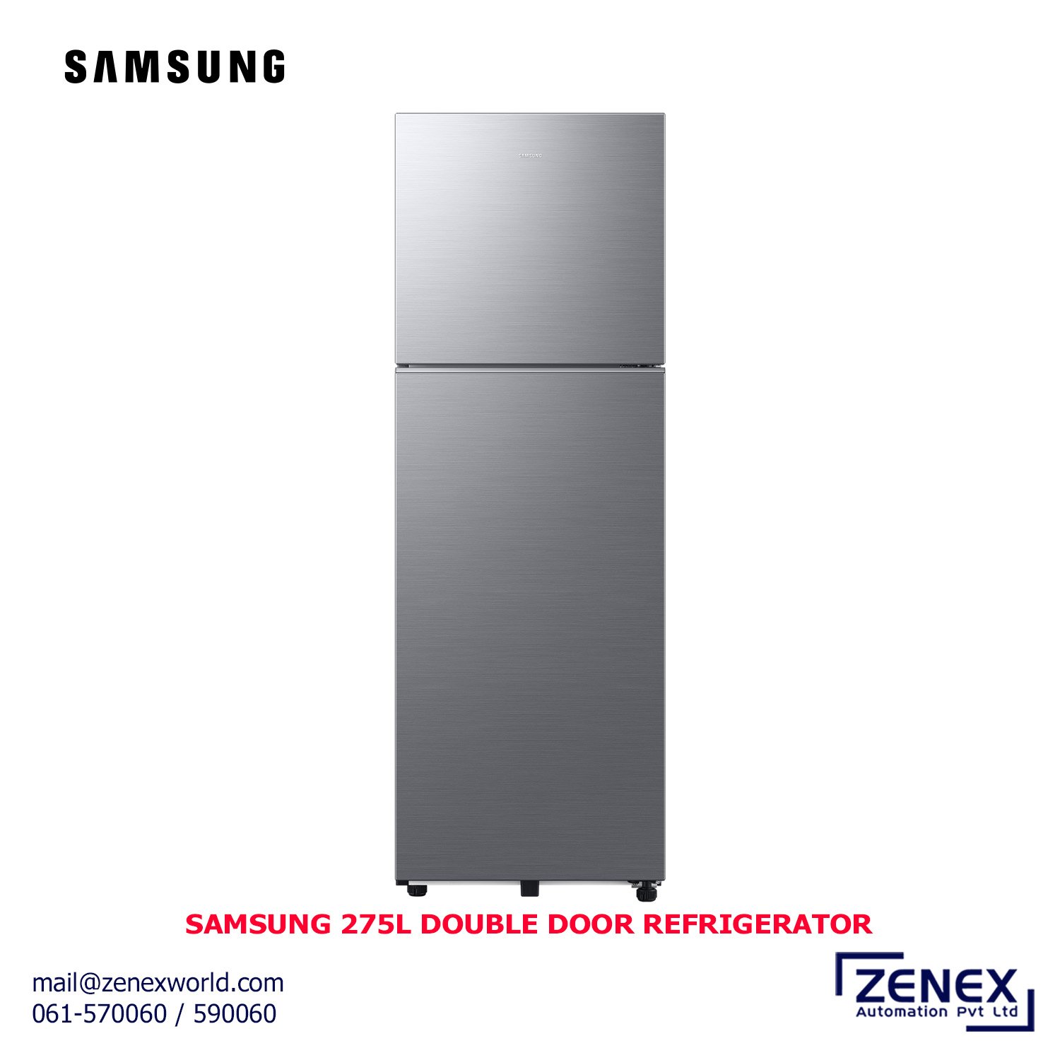 Zenex-Samsung-275L-Double-Door-Refrigerator-1 SAMSUNG 275L DOUBLE DOOR REFRIGERATOR (RT40H30WNPIM) - Image 1