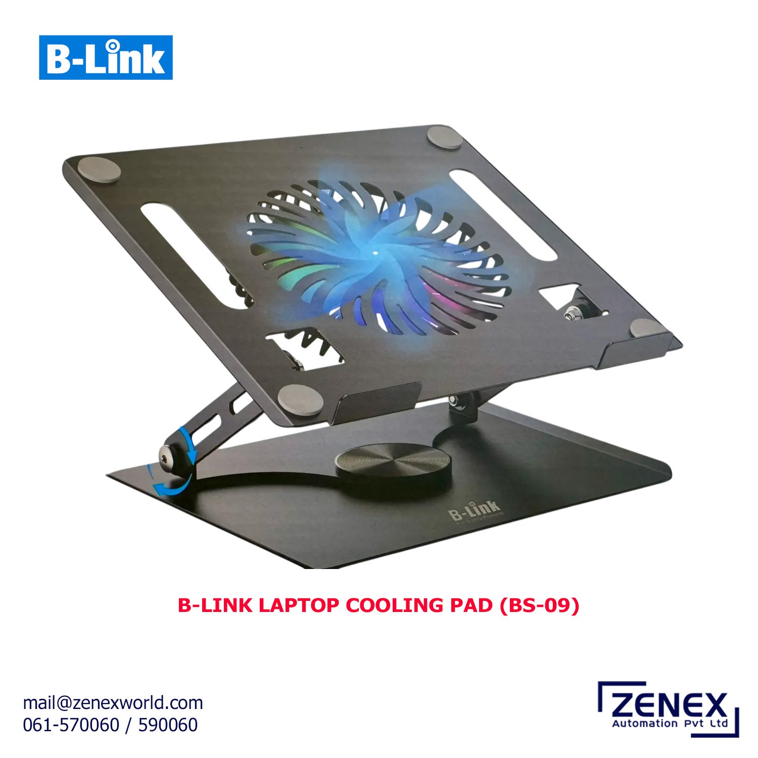Zenex-B-Link-BS-09-Laptop-Cooling-Pad _1 B-LINK LAPTOP COOLING-PAD (BS-09) - Image 1