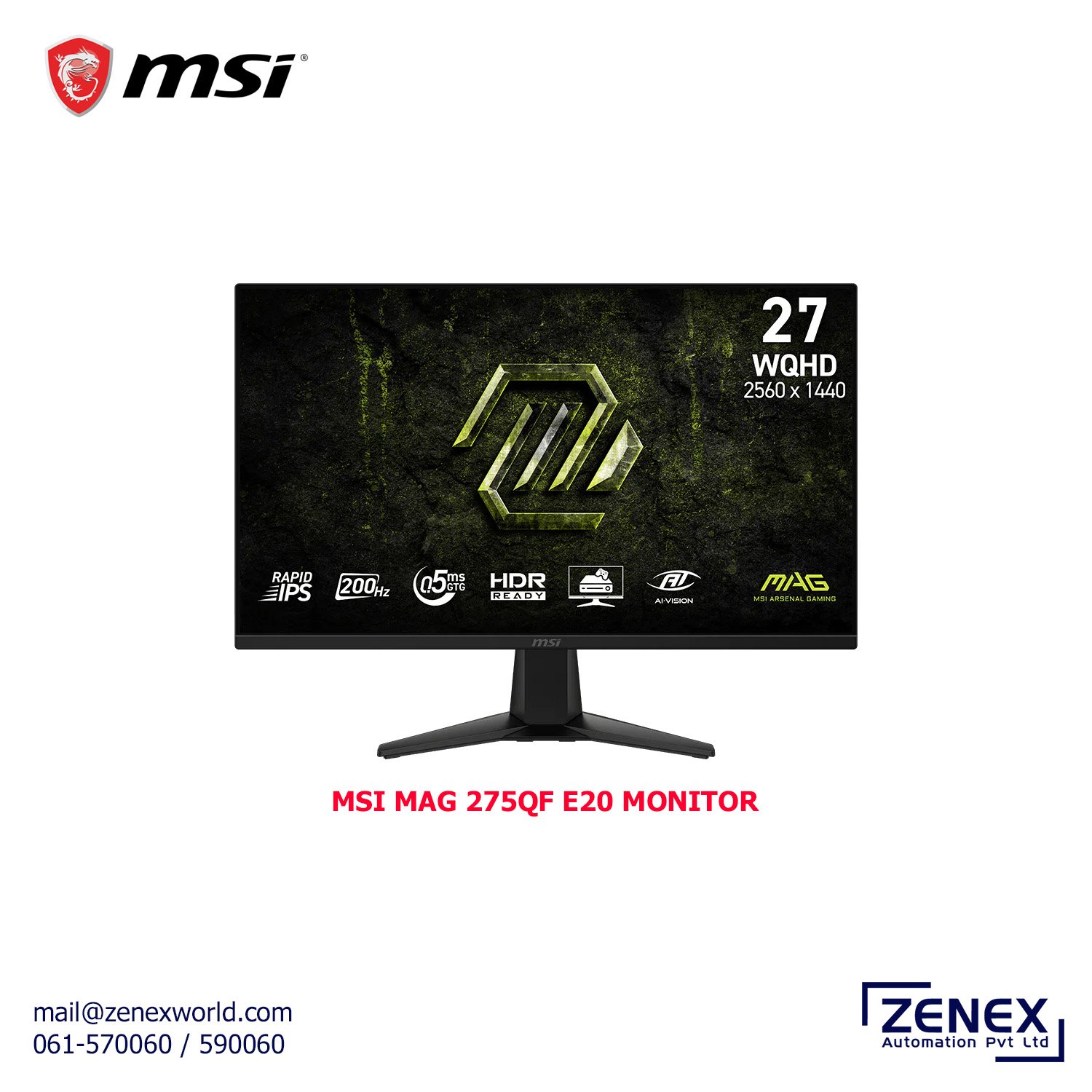 Zenex-MSI-Mag-275QF-E20-Monitor_1 MSI MAG 275QF E20 MONITOR - Image 1