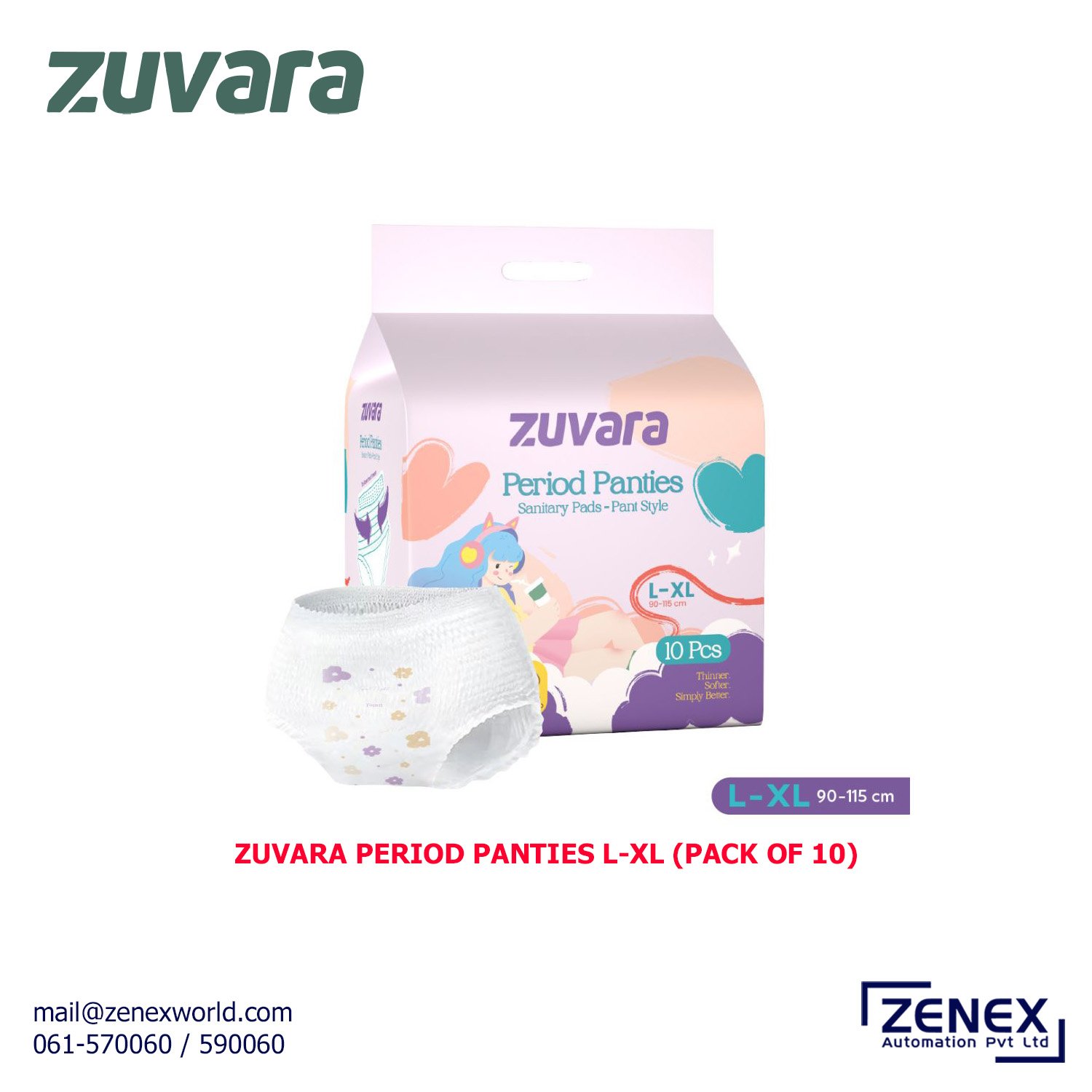Zenex-Zuvara-Period-Panties-L-XL(Pack Of 10)_1 ZUVARA PERIOD PANTIES L-XL (PACK OF 10) - Image 1