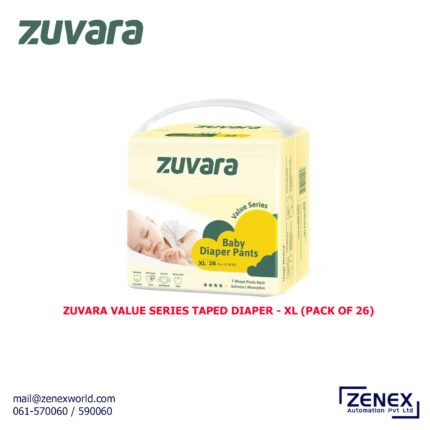 ZUVARA VALUE SERIES TAPED DIAPER - XL (PACK OF 26)